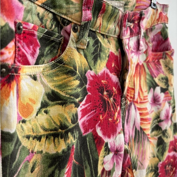 Ralph Lauren Women's Floral Skinny Jeans - Red and Green - Picture 9 of 9